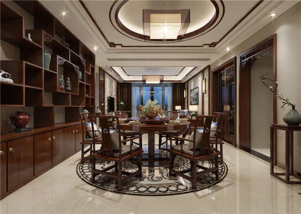 天譽(yù)花園160㎡中式裝修效果圖