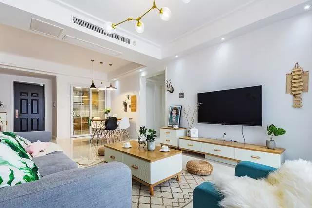 98平兩居室北歐風裝修，簡單裝修